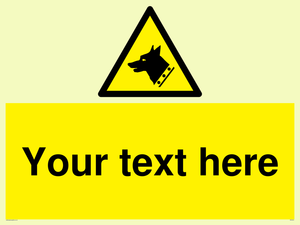 custom guard dog warning sign