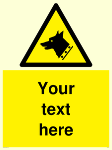 custom guard dog warning sign