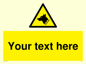 custom guard dog warning sign