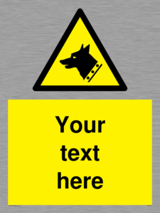 custom guard dog warning sign