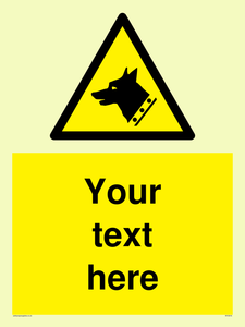 custom guard dog warning sign