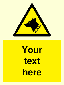 custom guard dog warning sign