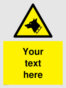 custom guard dog warning sign