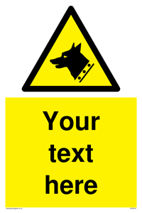 custom guard dog warning sign