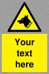 custom guard dog warning sign