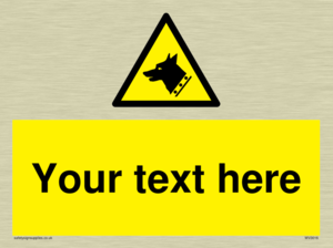 custom guard dog warning sign