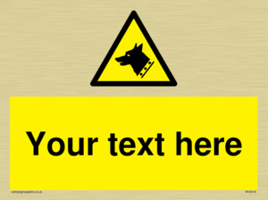 custom guard dog warning sign
