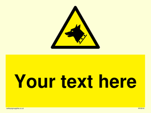 custom guard dog warning sign