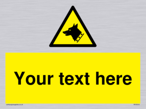 custom guard dog warning sign