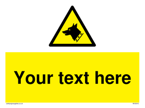 custom guard dog warning sign
