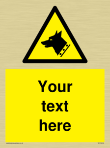 custom guard dog warning sign