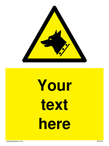 custom guard dog warning sign 