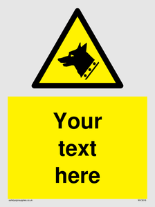 custom guard dog warning sign