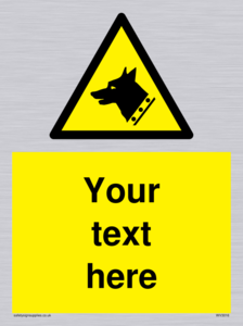 custom guard dog warning sign