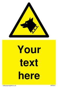 custom guard dog warning sign