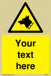 custom guard dog warning sign