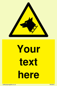 custom guard dog warning sign
