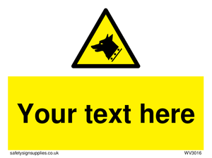 custom guard dog warning sign