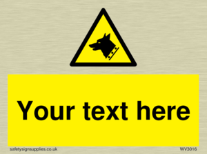 custom guard dog warning sign