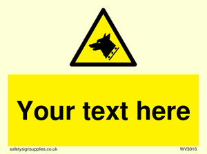custom guard dog warning sign
