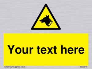 custom guard dog warning sign