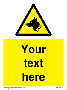 custom guard dog warning sign