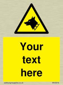 custom guard dog warning sign