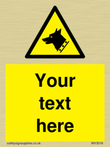custom guard dog warning sign