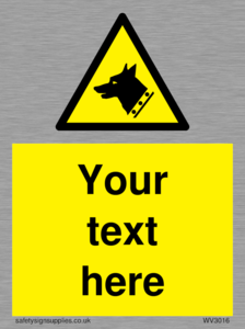 custom guard dog warning sign