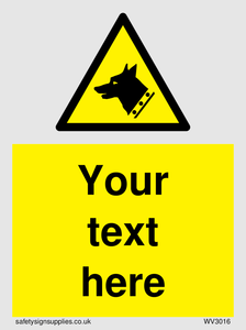 custom guard dog warning sign