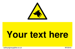 custom guard dog warning sign