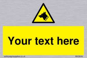 custom guard dog warning sign