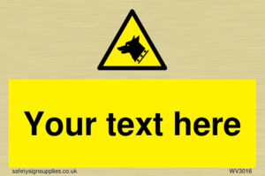 custom guard dog warning sign