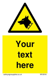 custom guard dog warning sign