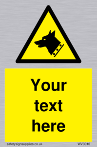 custom guard dog warning sign