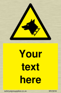 custom guard dog warning sign