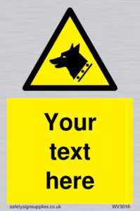custom guard dog warning sign
