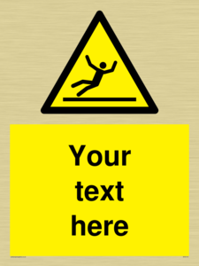 Custom Figure Slipping Sign