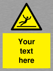 Custom Figure Slipping Sign