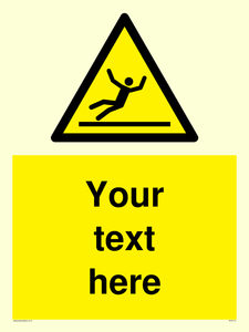 Custom Figure Slipping Sign