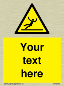 Custom Figure Slipping Sign