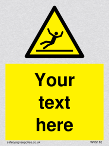 Custom Figure Slipping Sign