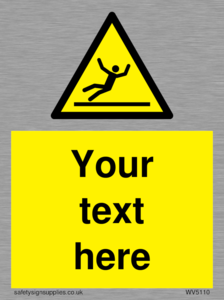 Custom Figure Slipping Sign