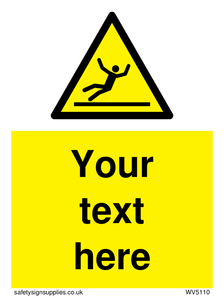 Custom Figure Slipping Sign