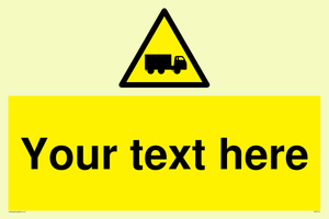 Custom Lorry Hazard Sign