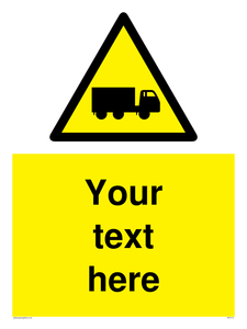 Custom Lorry Hazard Sign