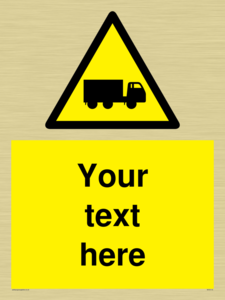 Custom Lorry Hazard Sign
