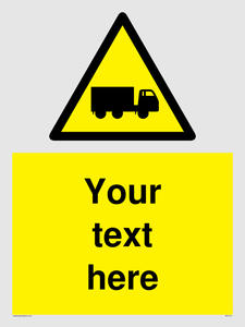 Custom Lorry Hazard Sign
