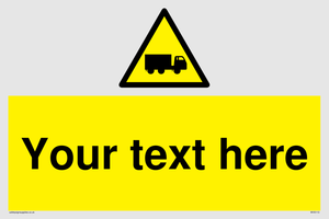 Custom Lorry Hazard Sign