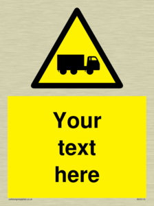Custom Lorry Hazard Sign
